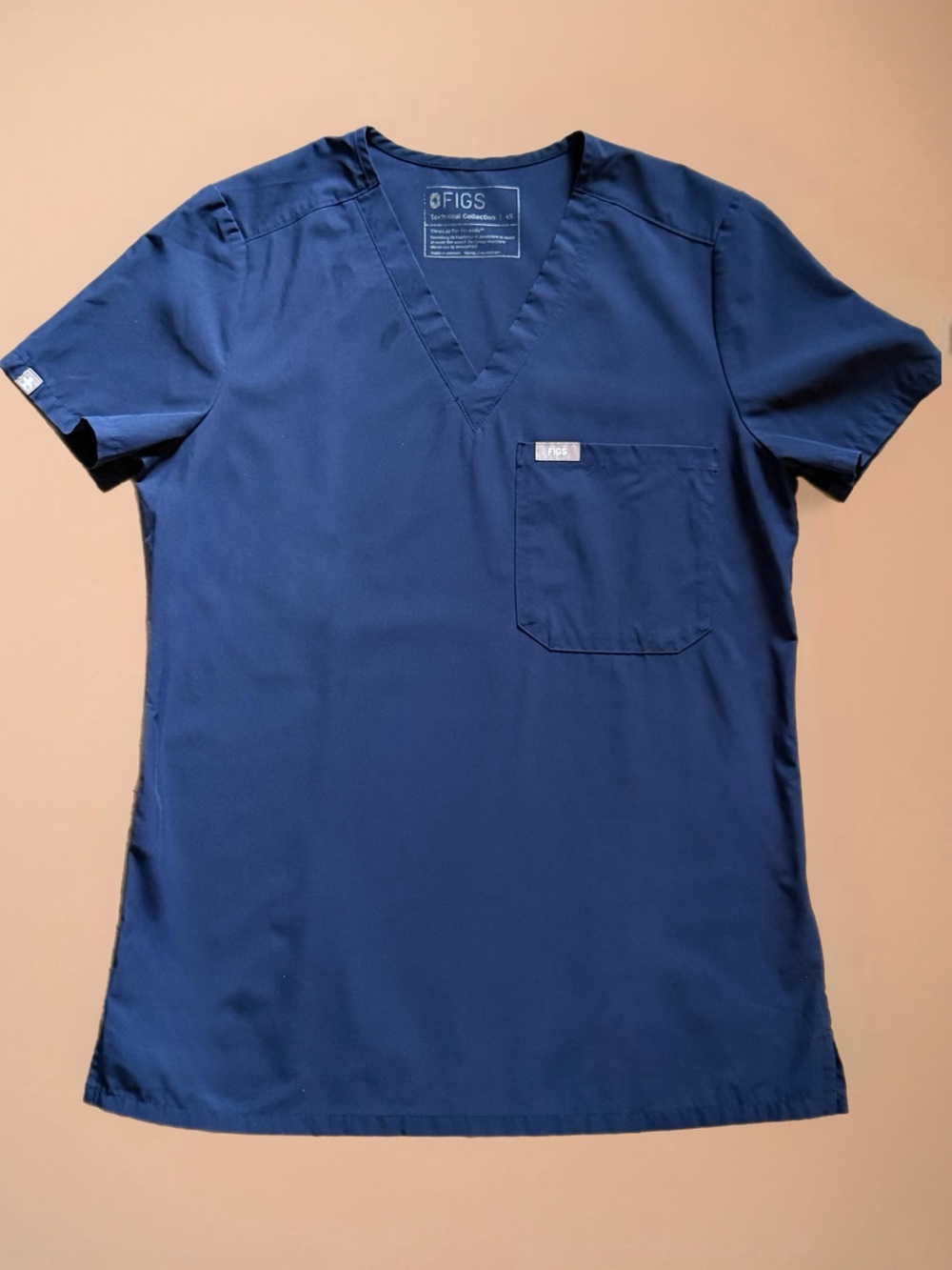 FIGS Technical Collection Navy Blue Scrub Top XS Medical Nurse - Picture 2 of 6